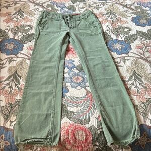 Pilcro Straight-Leg Jeans in Sage Green